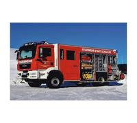 Jigsaw Puzzle 1000 Pièces，Véhicule de Secours Incendie，3D Adultes Bois Jouets Éducatifs Meilleur Cadeau d'anniversaire Garçons Filles（75x50cm）-AB73