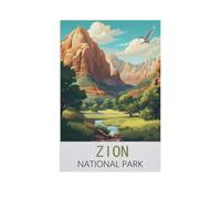 Jigsaw Puzzle 1000 Pieces，Zion National Park，Wood Children Toys Decompression Game（38x52cm）-FR19
