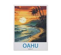 Jigsaw Puzzle 1500 Piece，Oahu Hawaii，Classic Puzzle Adult Puzzle DIY Kit Paper Toy Unique Gift Modern Home Decor（57x87cm）-EI39