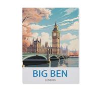 Jigsaw Puzzle 1500 Pieces for Adults，Big Ben London，Teens Boys Girls Puzzles Difficult Thick Sturdy Pieces Challenging Puzzle for Party Games（57x87cm）-EH48