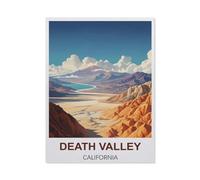 Jigsaw Puzzle 1500 Pieces for Adults，Death Valley California Vintage Travel Poster，Unique Suitable for Teenagers and Adults, Home Decoration（57x87cm）-BJ4