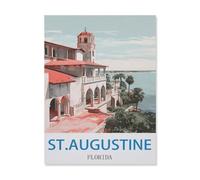 Jigsaw Puzzle 1500 Pieces for Adults，St.Augustine Florida，Unique Suitable for Teenagers and Adults, Home Decoration（57x87cm）-EH64