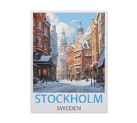 Jigsaw Puzzle 1500 Pieces for Adults，Stockholm Sweden，Teens Boys Girls Puzzles Premium Quality Fun Family Challenging Puzzles for Birthday（57x87cm）-FM50