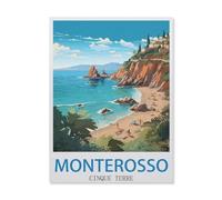 Jigsaw Puzzle 1500 Pieces，Monterosso Cinque Terre，Large Family Puzzle Game Artwork for Adults Teens（57x87cm）-EH15