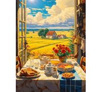 Jigsaw Puzzle 1500 Pieces Rural Scenery, Premium Jigsaws 1500 Pieces for Adults & Teens, Precision Fit Thick Board, Ideal Gift for for Men & Women, Finished Size 87x57cm Food