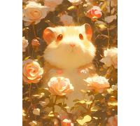 Jigsaw Puzzle 200 Pieces Sunshine Hamster, Premium Jigsaws 200 Pieces for Adults & Teens, Precision Fit Thick Board, Ideal Gift for for Men & Women, Finished Size 35x25cm Roses