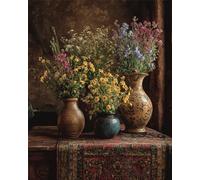Jigsaw Puzzle 2000 Pieces Classical Vase, Premium Jigsaws 2000 Pieces for Adults & Teens, Precision Fit Thick Board, Ideal Gift for for Men & Women, Finished Size 100x70cm Flowers