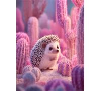 Jigsaw Puzzle 30 Pieces Cactus, Premium Jigsaws 30 Pieces for Adults & Teens, Precision Fit Thick Board, Ideal Gift for for Men & Women, Finished Size 25x20cm Hedgehog