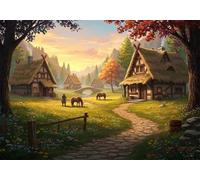 Jigsaw Puzzle 30 Pieces Countryside, Premium Jigsaws 30 Pieces for Adults & Teens, Precision Fit Thick Board, Ideal Gift for for Men & Women, Finished Size 25x20cm Horse Lawn