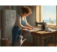 Jigsaw Puzzle 30 Pieces Crafty Girl, Premium Jigsaws 30 Pieces for Adults & Teens, Precision Fit Thick Board, Ideal Gift for for Men & Women, Finished Size 25x20cm Seagull