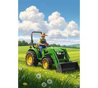 Jigsaw Puzzle 30 Pieces Farmer, Premium Jigsaws 30 Pieces for Adults & Teens, Precision Fit Thick Board, Ideal Gift for for Men & Women, Finished Size 25x20cm Tractor