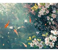 Jigsaw Puzzle 30 Pieces Spring, Premium Jigsaws 30 Pieces for Adults & Teens, Precision Fit Thick Board, Ideal Gift for for Men & Women, Finished Size 25x20cm Pond Flowers
