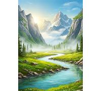 Jigsaw Puzzle 30 Pieces Trees, Premium Jigsaws 30 Pieces for Adults & Teens, Precision Fit Thick Board, Ideal Gift for for Men & Women, Finished Size 25x20cm Mountains