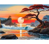 Jigsaw Puzzle 30 Pieces Trees Reef, Premium Jigsaws 30 Pieces for Adults & Teens, Precision Fit Thick Board, Ideal Gift for for Men & Women, Finished Size 25x20cm Seaview