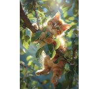 Jigsaw Puzzle 4000 Pieces Tree Cat, Premium Jigsaws 4000 Pieces for Adults & Teens, Precision Fit Thick Board, Ideal Gift for for Men & Women, Finished Size 141x87cm Animal