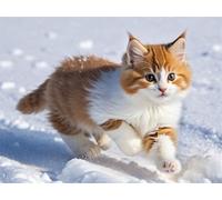 Jigsaw Puzzle 4000 Pieces Winter, Premium Jigsaws 4000 Pieces for Adults & Teens, Precision Fit Thick Board, Ideal Gift for for Men & Women, Finished Size 141x87cm Animal Cats