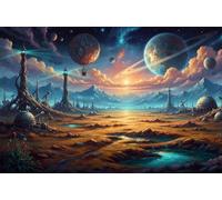 Jigsaw Puzzle 5000 Pieces Mountains Wilderness, Premium Jigsaws 5000 Pieces for Adults & Teens, Precision Fit Thick Board, Ideal Gift for for Men & Women, Finished Size 156x105cm Space