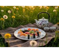 Jigsaw Puzzle 5000 Pieces Sushi Tea, Premium Jigsaws 5000 Pieces for Adults & Teens, Precision Fit Thick Board, Ideal Gift for for Men & Women, Finished Size 156x105cm Lawn