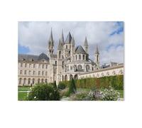 Jigsaw Puzzle,Abbaye aux Hommes à Caen avec la Tombe de Guillaume Le Conquérant,1000 Pièces Puzzle Drôle en Bois pour Adultes 1000 Pièces, Est pour Les Amis Et La Famille(75x50cm)-Y99