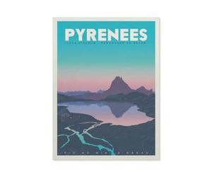 Jigsaw Puzzle，Affiche de Voyage Vintage des Pyrénées, France, lac d'Ayous，1000 Pièces Puzzle Drôle en Bois pour Adultes 1000 Pièces, Est pour Les Amis Et La Famille（75x50cm）-BM74