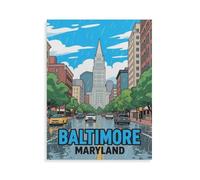 Jigsaw Puzzle，Baltimore Maryland，1000 Pièces Puzzle Drôle en Bois pour Adultes 1000 Pièces, Est pour Les Amis Et La Famille（75x50cm）-HL1