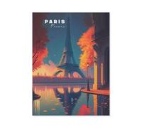 Jigsaw Puzzle，Coucher de Soleil à Paris，1000 Pièces Puzzle Drôle en Papier pour Adultes 1000 Pièces, Est pour Les Amis Et La Famille（38x26cm）-BJ94