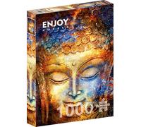 Jigsaw Puzzle de 1000 pièces pour adultes - Finition mate, toucher doux, pièces solides et uniques, ajustement serré, couleurs vives, service Missing Pieces - Portrait de Bouddha spirituel et