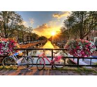 Jigsaw Puzzle for Adults, 1000-Piece Bridges Netherlands Amsterdam (26x38cm)