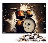 Jigsaw Puzzle for Kids Adult Puzzles by Drum Wooden Puzzles for Adults & Kids Age 12 Up Wall Decoration Unique Birthday and Xmas Gifts 1000pcs（50x75cm）