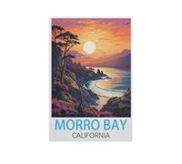 Jigsaw Puzzle，Morro Bay Californie，1000 Pièces Puzzle Drôle en Papier pour Adultes 1000 Pièces, Est pour Les Amis Et La Famille（50x70cm）-FP75