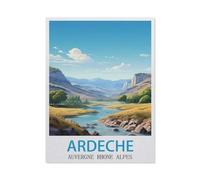 Jigsaw Puzzle Picture,Ardèche Auvergne-Rhône-Alpes,1000 Pièces Puzzles Ronds - Jeux Éducatifs Jouets Joli Cadeau Assemblage Puzzles pour Adultes(38x26cm)-GQ1