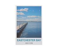 Jigsaw Puzzle Picture，Baie Eastchester, New York，1000 Pièces Puzzles Ronds - Jeux Éducatifs Jouets Joli Cadeau Assemblage Puzzles pour Adultes（38x26cm）-GG61
