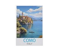 Jigsaw Puzzle Picture,Como Italie,1000 Pièces Puzzles Ronds - Jeux Éducatifs Jouets Joli Cadeau Assemblage Puzzles pour Adultes(50x70cm)-FW21