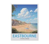 Jigsaw Puzzle Picture,Eastbourne Angleterre,1000 Pièces Puzzles Ronds - Jeux Éducatifs Jouets Joli Cadeau Assemblage Puzzles pour Adultes(50x70cm)-G45