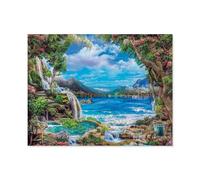 Jigsaw Puzzle Picture，Le Paradis sur Terre，1000 Pièces Puzzles Ronds - Jeux Éducatifs Jouets Joli Cadeau Assemblage Puzzles pour Adultes（75x50cm）-C49