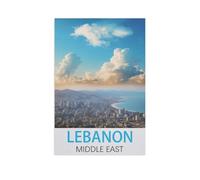 Jigsaw Puzzle Picture，Liban Moyen-Orient，1000 Pièces Puzzles Ronds - Jeux Éducatifs Jouets Joli Cadeau Assemblage Puzzles pour Adultes（50x70cm）-FS1