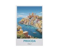 Jigsaw Puzzle Picture,Procida, Italie,1000 Pièces Puzzles Ronds - Jeux Éducatifs Jouets Joli Cadeau Assemblage Puzzles pour Adultes(38x26cm)-GI1