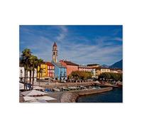 Jigsaw Puzzle Picture,Ticino - Suisse,1000 Pièces Puzzles Ronds - Jeux Éducatifs Jouets Joli Cadeau Assemblage Puzzles pour Adultes(75x50cm)-AQ9