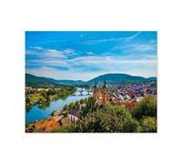 Jigsaw Puzzle Picture，Ville médiévale Allemande de Miltenberg am Main, Bavière，1000 Pièces Puzzles Ronds - Jeux Éducatifs Jouets Joli Cadeau Assemblage Puzzles pour Adultes（38x26cm）-P69