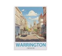 Jigsaw Puzzle Picture,Warrington Comté de Cheshire,1000 Pièces Puzzles Ronds - Jeux Éducatifs Jouets Joli Cadeau Assemblage Puzzles pour Adultes(75x50cm)-GV85