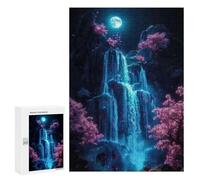 Jigsaw Puzzle pour adolescents 300 pièces Japan Neon Cherry Blossom Puzzle pour Adultes Jeux Relaxants Défi Difficile Défi Éducatif 300 PCS