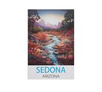 Jigsaw Puzzle，Sedona Arizona，1000 Pièces Puzzle Drôle en Bois pour Adultes 1000 Pièces, Est pour Les Amis Et La Famille（75x50cm）-FW35