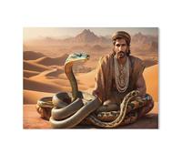 Jigsaw Puzzle,Serpent Dansant Fixe Son maître,1000 Pièces Puzzle Drôle en Papier pour Adultes 1000 Pièces, Est pour Les Amis Et La Famille(50x70cm)-AE19