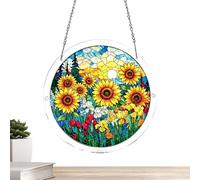 Jigsaw Puzzle Suncatcher, Acrylic Window Ornament, Scenery Suncatcher Puzzle 21x21x3 cm for Modern Art Professional Home Supplies Daily Repair Kit Modern House Accessory Unit Home Decor Interior Case