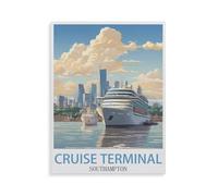 Jigsaw Puzzle，Terminal de croisière de Southampton，1000 Pièces Puzzle Drôle en Bois pour Adultes 1000 Pièces, Est pour Les Amis Et La Famille（75x50cm）-GX80