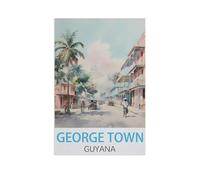 Jigsaw Puzzles 1000 Pieces，George Town Guyana，Wood Children Games Educational Toys（38x52cm）-FU63