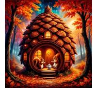 Jigsaw Puzzles 1000 Pieces, Jigsaws Woods Nut House 1000 Piece Jigsaw Puzzles for Adults, Challenge High Difficulty Family Puzzle Game 65x65cm/26x26inch
