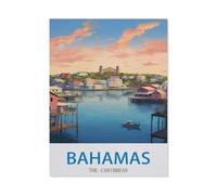 Jigsaw Puzzles 1000 Pieces Paper Assembling Picture，Bahamas The Caribbean，Adults Games Educational Toys（38x52cm）-EB61