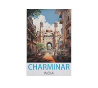 Jigsaw Puzzles 1000 Pieces Paper Assembling Picture，Charminar Indian，Adults Games Educational Toys（26x38cm）-FO42