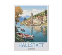 Jigsaw Puzzles 1000 Pieces Paper Assembling Picture，Hallstatt Austria，Adults Games Educational Toys（38x52cm）-ET81